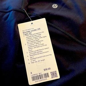 NWT Lululemon Wunder Under HR Tight 25”.
